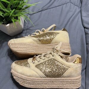 Gold and Sparkling Sneakers 💛